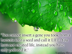 You cannot insert a gene you took from a bacteria into a seed and ...