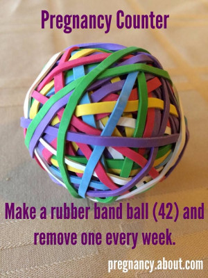 Pregnancy Countdown Rubber Band Ball