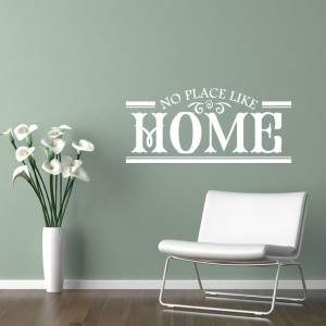 No Place Like Home Quote Wall Sticker