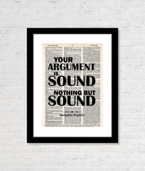Your Argument is Sound Nothing But Sound by BluePoppyGallery, $7.95 # ...