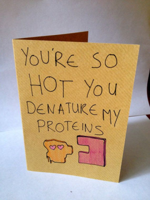 Handmade illustrated biology pickup card by kmbrlylln on Etsy, £1.30