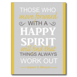 inspirational gordon b hinckley lds quote postcard