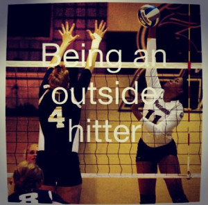 Outside hitter in volleyball