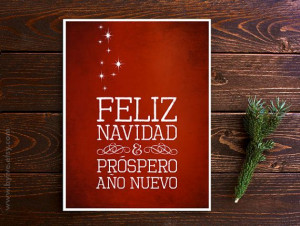 Feliz Navidad y Próspero Año Nuevo Inspirational by byive on Etsy
