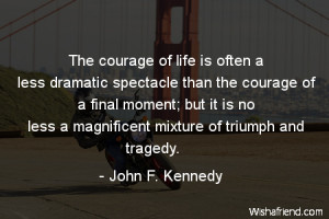 ... ; but it is no less a magnificent mixture of triumph and tragedy