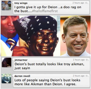 Sports ~ Deion Sanders HOF Bust Is Busted ~ Prime Time Or Aikman?