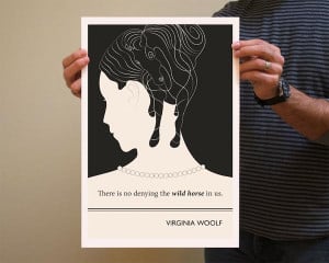 Book Quote Virginia Woolf Poster Illustration by Evan Robertson
