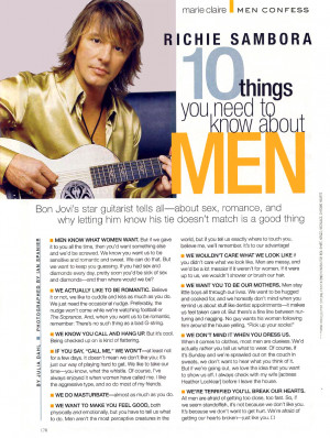 Richie Sambora: Ten Things Women Should Know About Men