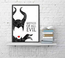 Maleficent Disney Watercolor Print Watercolor Painting Art Print Wall ...