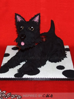 Black And White Dog Cake Bake