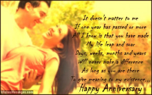 Romantic Anniversary Quotes For Him: First Anniversary Poems For ...