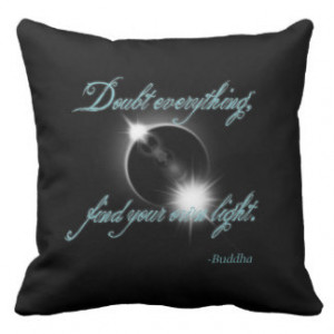 Buddha Light Quote Throw Pillow