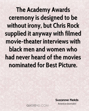 The Academy Awards ceremony is designed to be without irony, but Chris ...