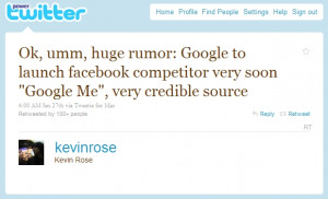 ... wrote this on his twitter account, and quotes a very reliable source