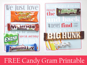 Free Candy Gram Printable