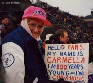 Great Cub Fan and side-kick Carmella Hartigan-2001 (c) Jerry ...