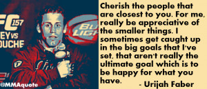 Urijah Faber learned an important lesson from his sisters car accident ...