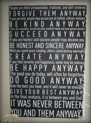 Mother Theresa Quote DIY Wall Art