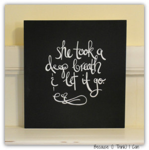 She took a deep breath and let go, Ready To Ship, hand painted wood ...