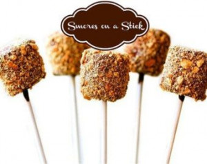 12 Smores on a Stick Rustic Wedding Favors Camping Party Reception ...