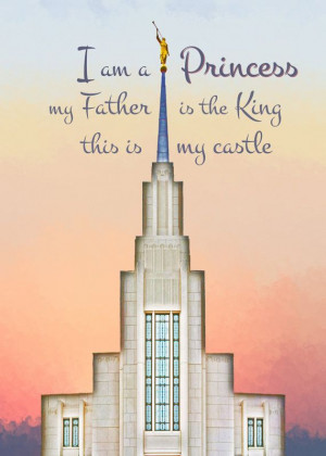 LDS Princess Temple 5x7 Quote Printable by Jabberdashery on Etsy