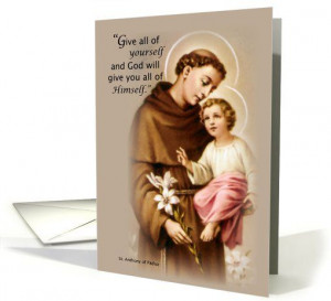 ST. ANTHONY of PADUA Feast Day June 13 Quote | Greeting Card Universe ...
