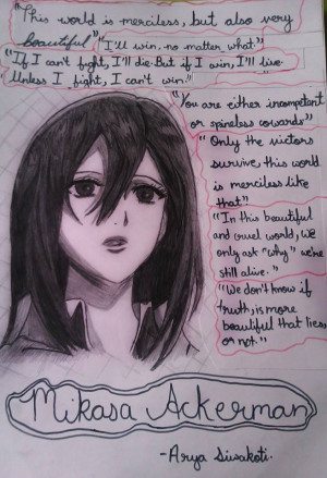 Mikasa Ackerman by SasukeAndMikasa