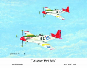 Tuskegee Red Tails Poster Dennis Vebert