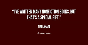 ve written many nonfiction books, but that's a special gift.”