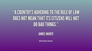 country's adhering to the rule of law does not mean that its ...