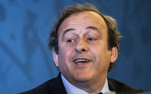 Uefa president Michel Platini attends a Euro 2016 meeting on March 12