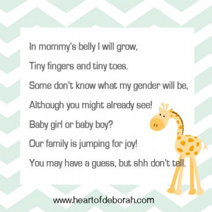Baby Gender Reveal Riddle For a Boy || Free Printable & unique gender ...