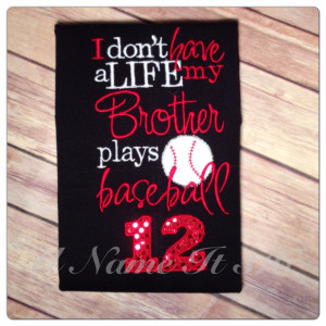 Softball Sister Quotes Baseball sister shirt