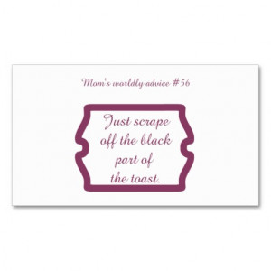 Funny mom quotes on t-shirts and gifts for mom. business card ...