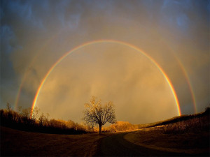 So intense, the rainbow rays actually knocked me down!