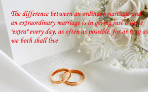 Difference between ordinary and extraordinary marriage