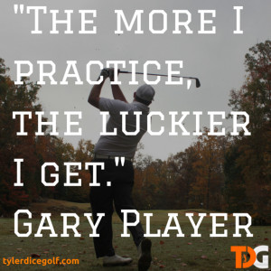 Golf Quote The More I Practice The Luckier I Get