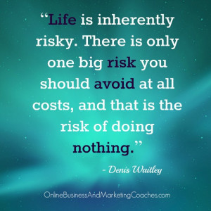 Life is inherently risky. There is only one big risk you should avoid ...