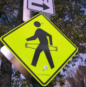 Please Stop For Hula Hooping Pedestrians