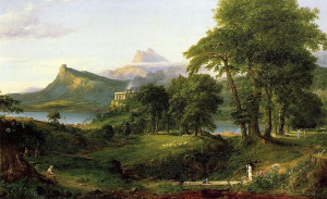 Thomas Cole Paintings - Thomas Cole The Course of Empire The Arcadian ...