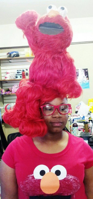 ... Elmo fan! Definitely the craziest Muppet wig/hat I’ve ever seen