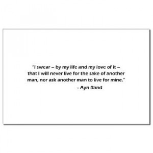 Ayn Rand Quote - Mini Poster Print