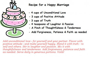 Recipe for a Happy Marriage – Ingredients for a Good Marriage