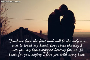 you have been the first and will be the only one ever to touch my ...