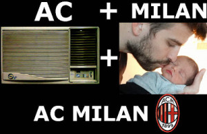 Funny Milan Mebarak Pique and Air Conditioner meme