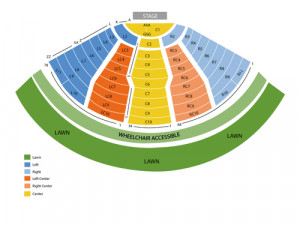 Seating charts reflect the general layout for this venue