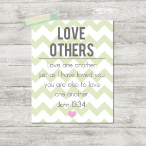 Bible Verse House Rules with chevron background poster print pack