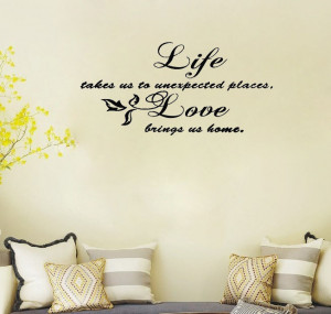 Life, Love brigs us home- Wall Say Quote Word Lettering/ picture Art ...