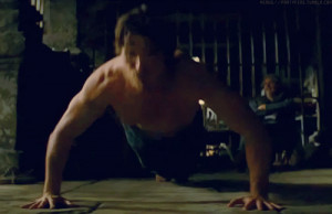Push ups and situps, even in The unholiest of Prisons as seen here…