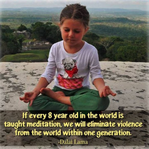 ... eliminate violence forom the world within one generation. ~ Dalai Lama